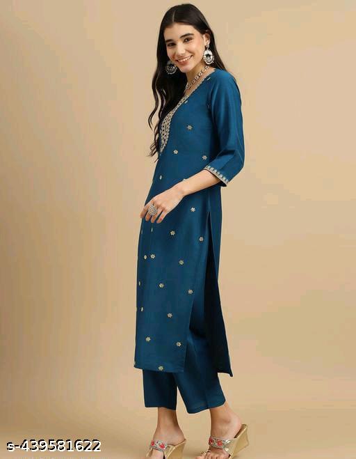 Self Design kurta set With Dupatta